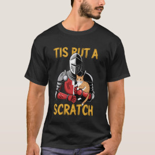Camiseta Gato Engraçado É Só Um Arranhão Cavaleiro Medieval