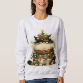 Camiseta Gato Engraçado Em Luas De Natal Gato Engraçado