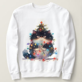 Camiseta Gato Engraçado Em Luas De Natal Gato Engraçado
