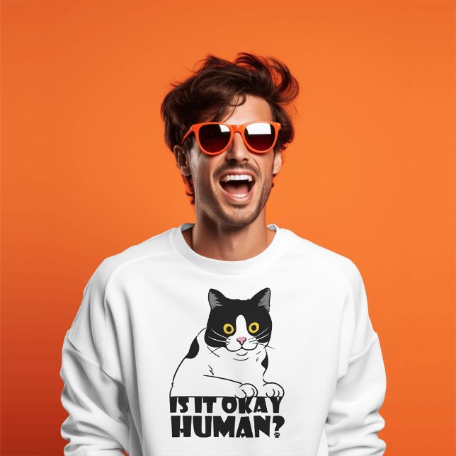 Camiseta Gato Engraçado: Está Tudo Bem, Humano? (Criador carregado)