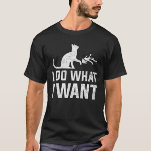 Camiseta Gato Engraçado - Eu Faço O Que Eu Quero Com Meu Ga