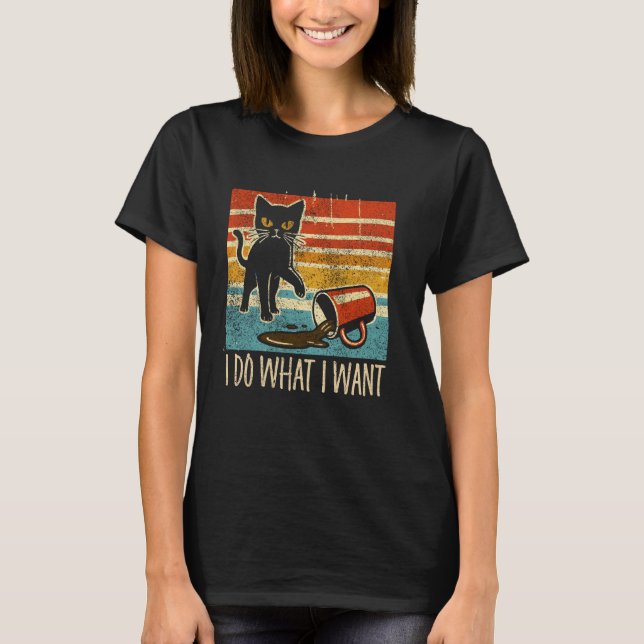 Camiseta Gato Engraçado Eu Faço O Que Quero (Frente)