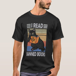 Camiseta Gato Engraçado Eu Leio Livros Proibidos Bibliófilo