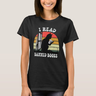 Camiseta Gato Engraçado Eu Li Livros Banidos Bookworms Ador