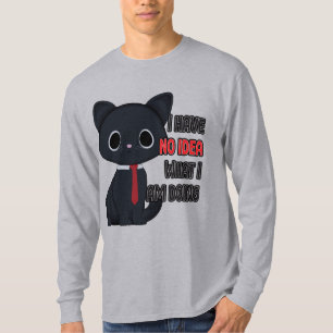 Camiseta Gato Engraçado Eu Não Tenho Ideia Do Que Estou Faz