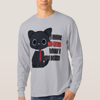 Camiseta Gato Engraçado Eu Não Tenho Ideia Do Que Estou Faz