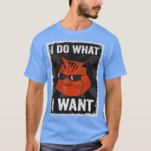Camiseta Gato engraçado faço o que quero com meu gato engra