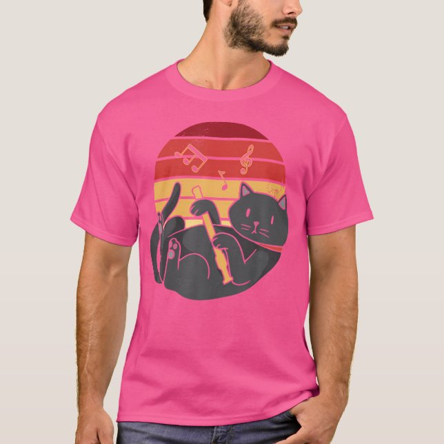 Camiseta Gato Engraçado - Flute (Frente)