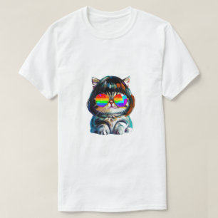 Camiseta Gato Engraçado Fofo Smol (Pintura Nº 4)