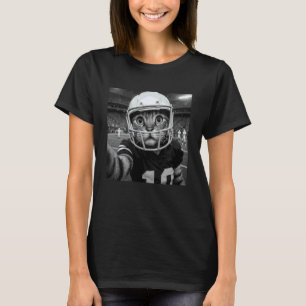 Camiseta Gato Engraçado Futebol Esportes Retrato Meme 1