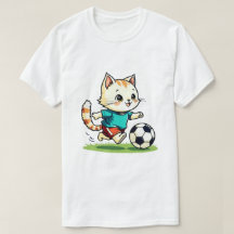 Gato Engraçado Jogando Futebol Fofo Vintage