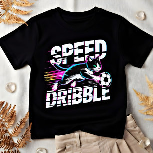 Camiseta Gato Engraçado Jogando Futebol - Presente para Cri