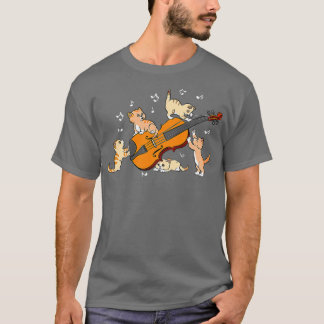 Camiseta Gato Engraçado Jogando Violino