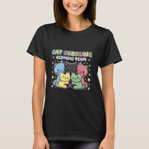 Camiseta Gato Engraçado Kitty Citação Acariciando Equipe Ol
