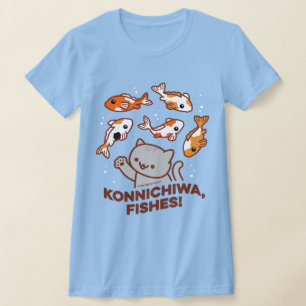 Camiseta Gato Engraçado - KONNICHIWA FISHES