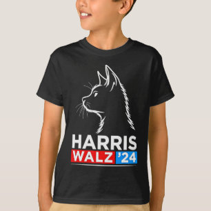 Camiseta Gato Engraçado Lady Kamala Harris Waltz 2024 Eleiç