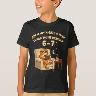 Camiseta Gato Engraçado Lendo 6-7 Meme Professor de Inglês