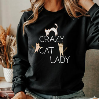 Camiseta Gato Engraçado Mãe Gato Louco Mulher-Gato Louca