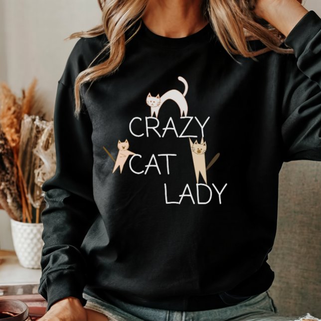 Camiseta Gato Engraçado Mãe Gato Louco Mulher-Gato Louca (Criador carregado)