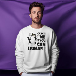 Camiseta Gato Engraçado: Me Pegue Se Puder