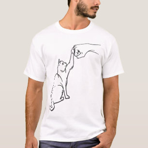 Camiseta Gato Engraçado, Melhor Amigo Fist Bump Gato Lover