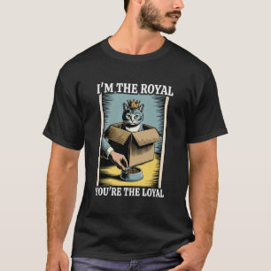 Camiseta Gato Engraçado Na Caixa Eu Sou O Real Você É O Lea