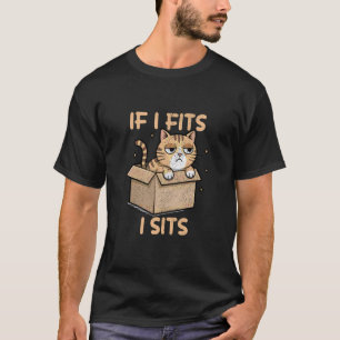 Camiseta Gato Engraçado Na Caixa Se Eu Caibo Eu Sento Felin