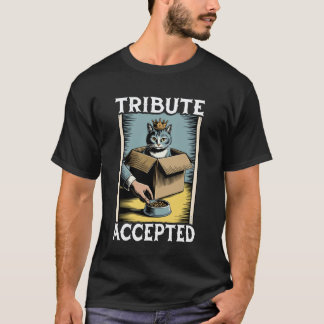Camiseta Gato Engraçado na Caixa Tributo Aceito Amante de G