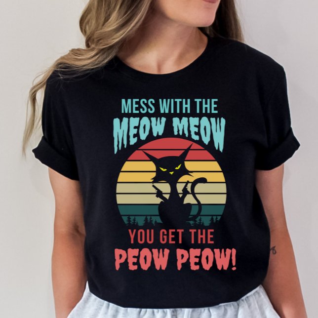 Camiseta Gato Engraçado, não se meta com o Meow (Criador carregado)