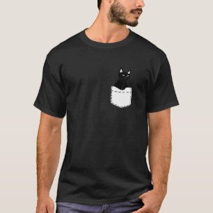 Camiseta Gato Engraçado Num Bolso