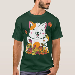 Camiseta Gato Engraçado outono Folga Estilo de Vintage Kit