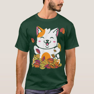 Camiseta Gato Engraçado outono Folga Estilo de Vintage Kit