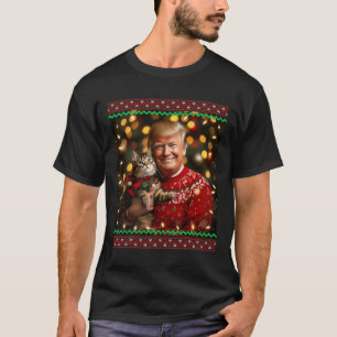 Camiseta Gato Engraçado Passa o Natal Suado Pé Feio Chris