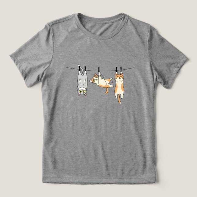Camiseta Gato Engraçado Pendurado (Design frontal)