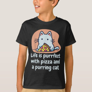 Camiseta Gato Engraçado Pizza Gatinho Gatinho Gatinho Gato 