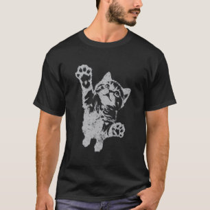 Camiseta Gato Engraçado Pulando Tolo Angustiado Vintage Gru