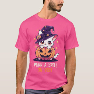 Camiseta Gato Engraçado Pun Witch Spell Gráfico Homens Cria