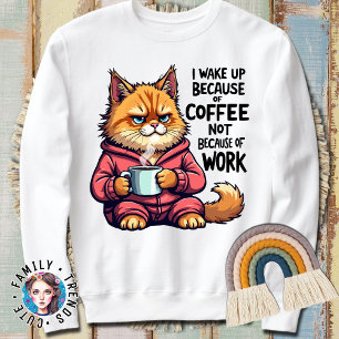 Camiseta Gato Engraçado Que Eu Acordar Por Causa Do Café