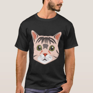 Camiseta Gato Engraçado Rosto de Gatinho Feliz, Gatinho Fel