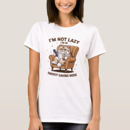 Camiseta Gato Engraçado Sarcástico Sassy Preguiçoso