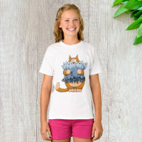 Gato Engraçado Segurando Peixe Cartoon Gatinho Fam