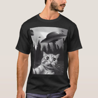 Camiseta Gato Engraçado Selfie Com