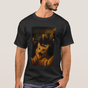 Camiseta Gato Engraçado Selfie História da Independência Am