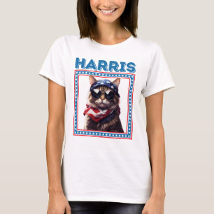 Camiseta Gato Engraçado Senhoras Harris
