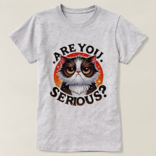 Camiseta Gato Engraçado – Sério Mesmo Você?