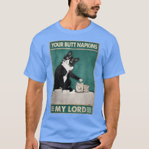 Camiseta Gato Engraçado Seu Bumbum Nápoles Meu Lorde Toilet