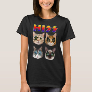 Camiseta Gato Engraçado Silva Rock and Roll para Amantes de