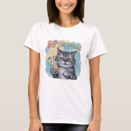 Camiseta Gato Engraçado Sip Acontece