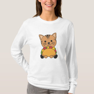 Camiseta Gato Engraçado Taco Tacos México Gato Bonito