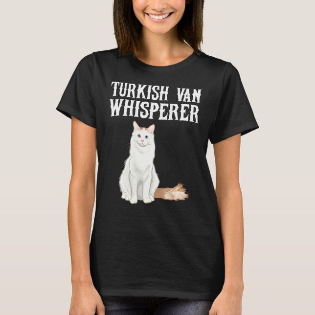 Camiseta Gato Engraçado Turco Van Wisperer (Frente)